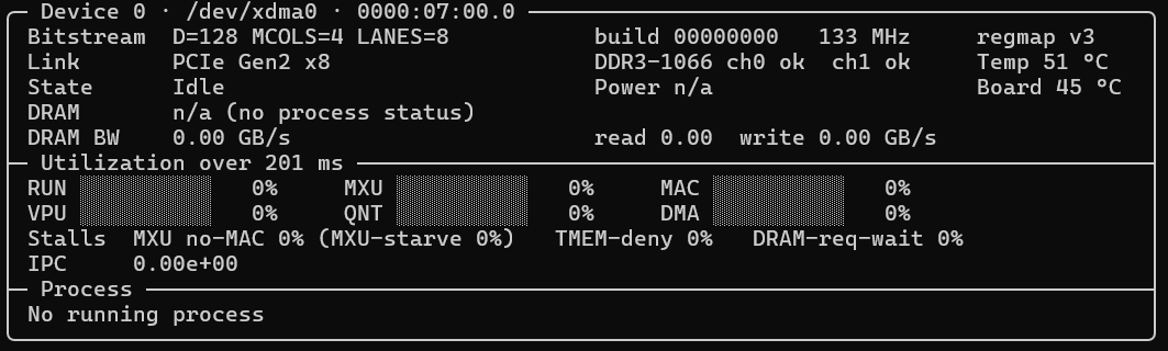 otpu-smi: живые счётчики платы - матрица, векторный блок, DMA и DDR3 otpu-smi: живые счётчики платы - матрица, векторный блок, DMA и DDR3