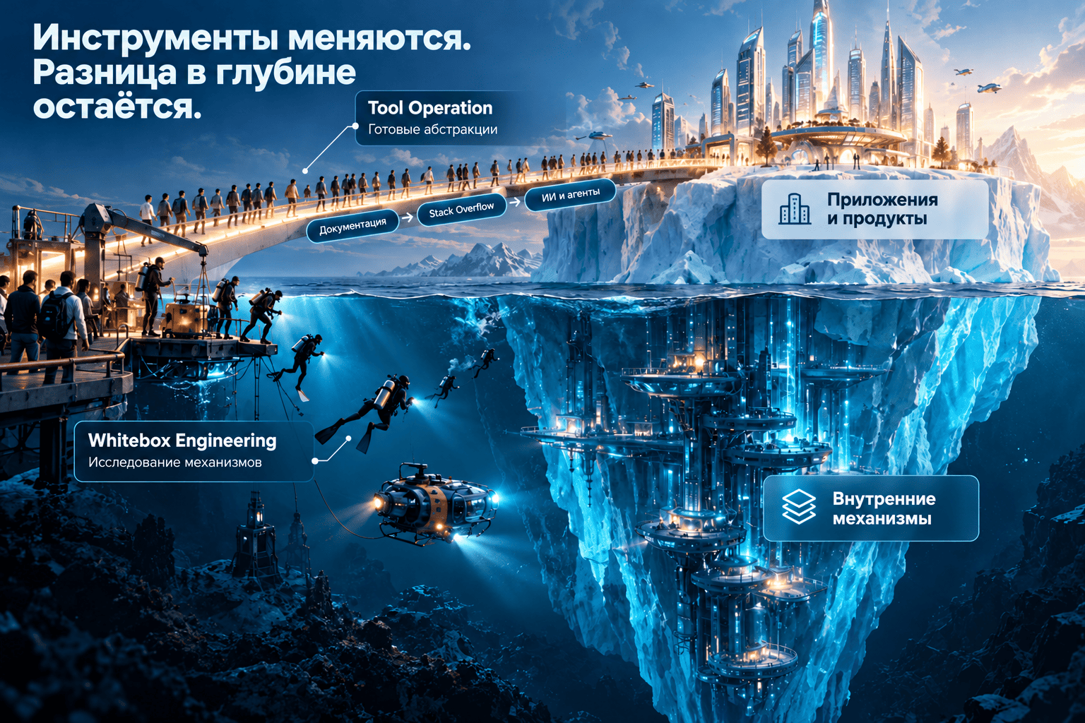 Инструменты меняются. Разница в глубине остаётся.