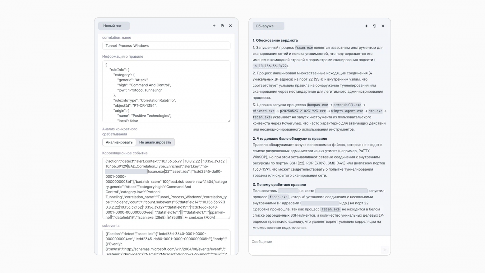 Объяснение правил корреляции