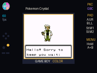 Pokémon Crystal в режиме 1:1 на бейдже GitHub Universe 2026