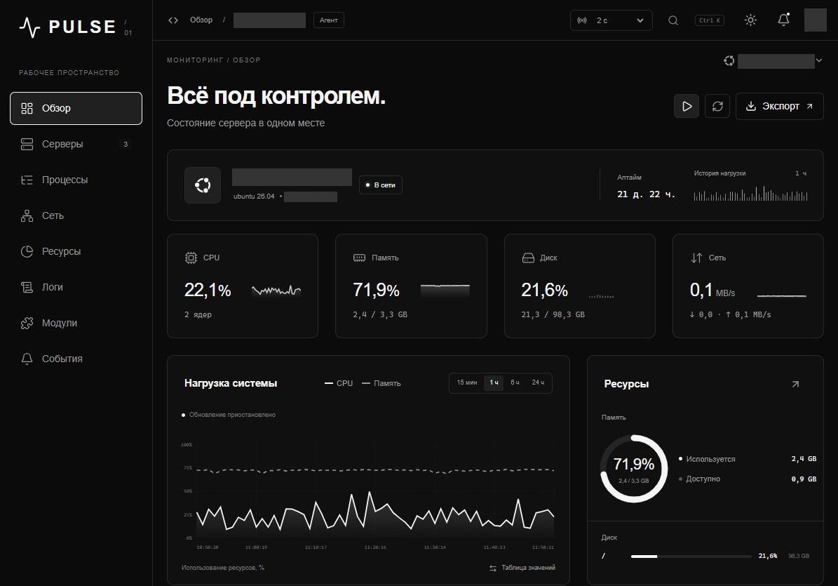 Главный экран Pulse Monitor