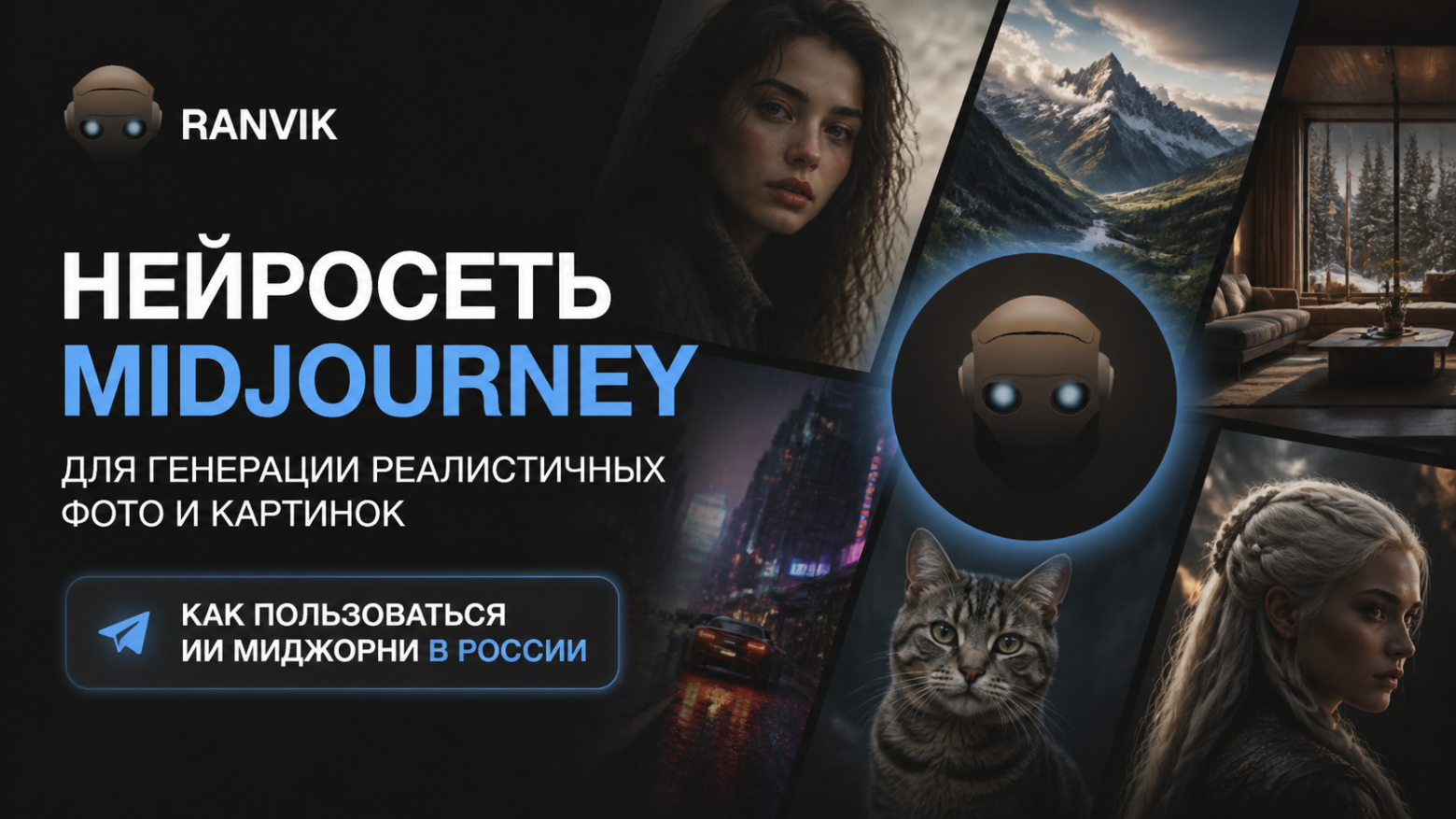 Нейросеть Midjourney (Миджорни) для генерации реалистичных фото и картинок: как пользоваться ИИ Миджорни в России