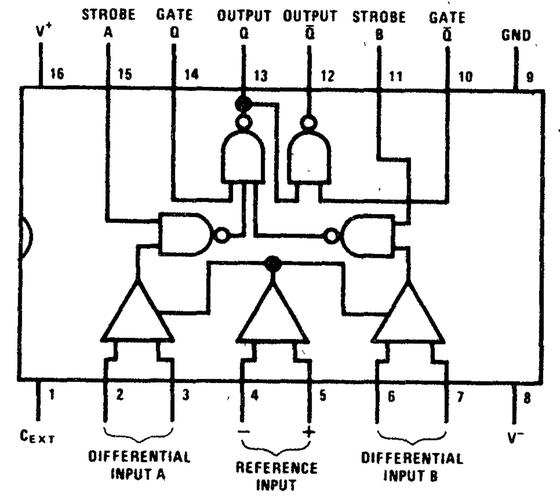 Схема усилителя считывания из справочника National Interface Integrated Circuits