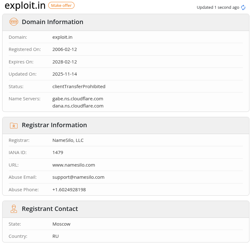 https://www.whois.com/whois/exploit.in https://www.whois.com/whois/exploit.in
