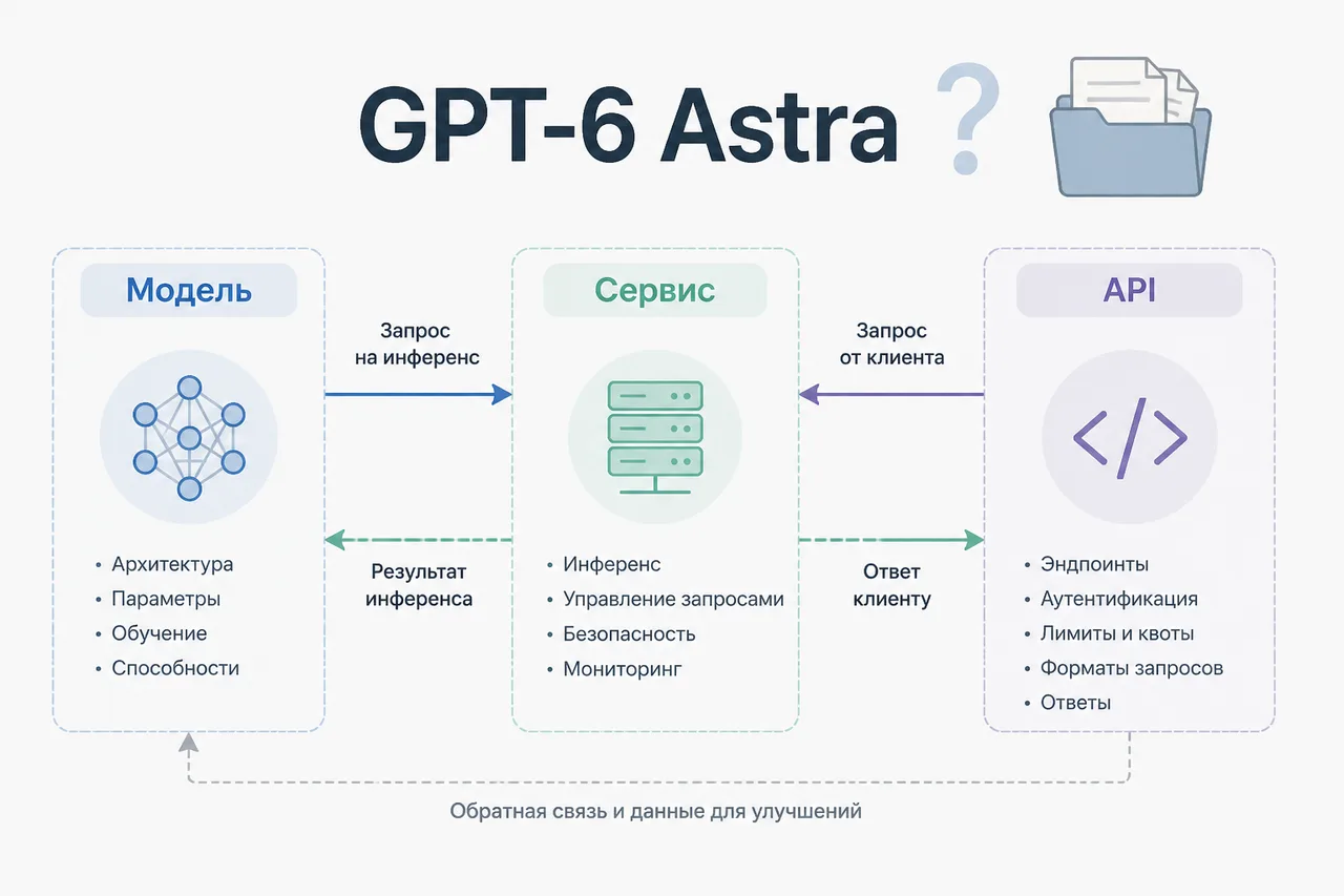 Название модели, интерфейс сервиса и API — разные уровни продукта.