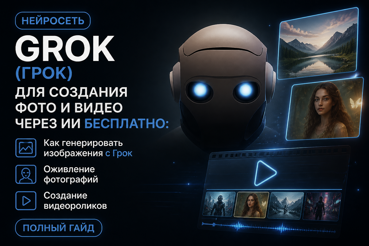 Нейросеть Grok (Грок) для создания фото и видео через ИИ бесплатно: как генерировать изображения c Грок и делать видео