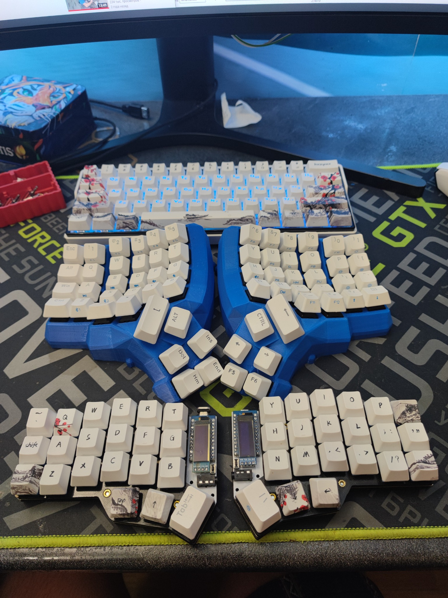 60%, Dactyl Manuform, Corne