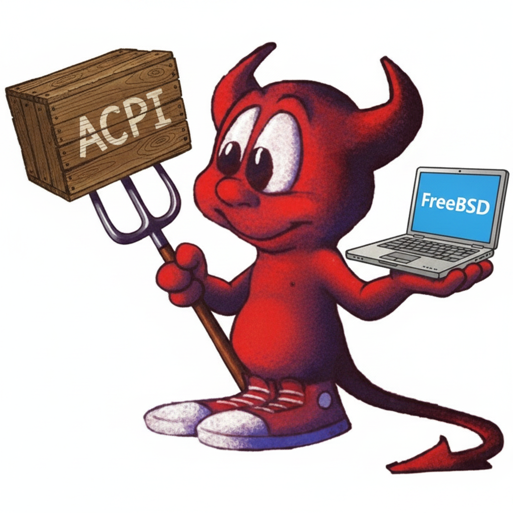 Beastie поясняет за ACPI. Beastie поясняет за ACPI.