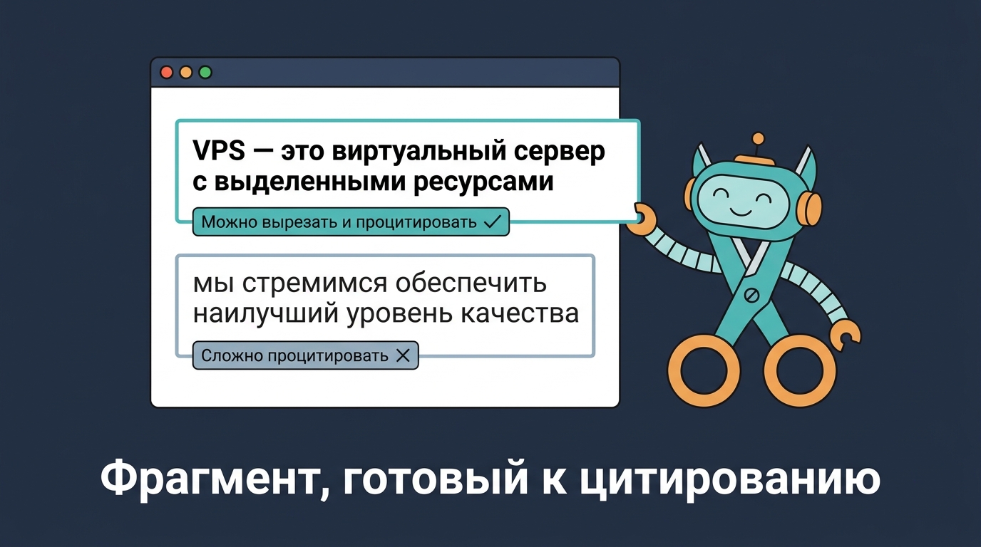 Как выглядит фрагмент, готовый к цитированию Как выглядит фрагмент, готовый к цитированию