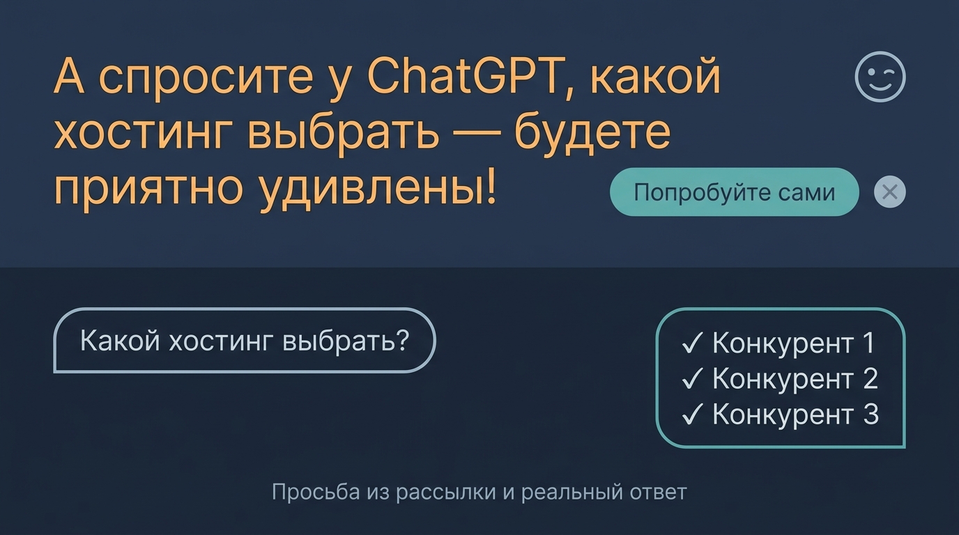 Просьба из рассылки и реальный ответ модели Просьба из рассылки и реальный ответ модели