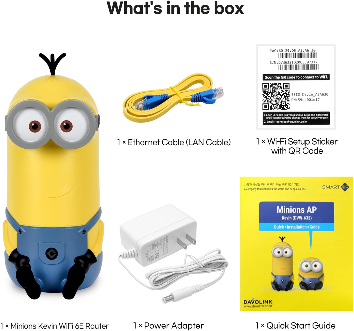 Комплектация Davolink Minions Kevin