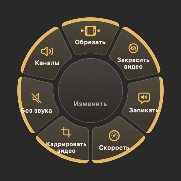 Раскрытая категория «Изменить»