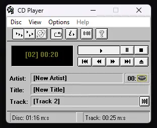 CDPLAYER.EXE с эмулированным CD-ROM