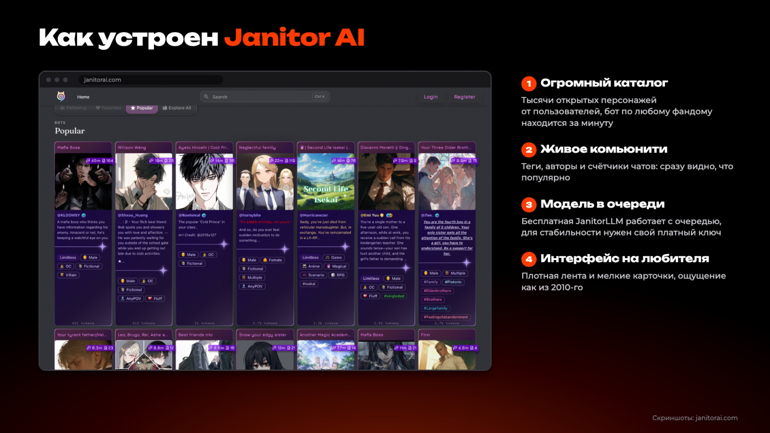 anitor AI: огромный каталог персонажей и живое комьюнити anitor AI: огромный каталог персонажей и живое комьюнити
