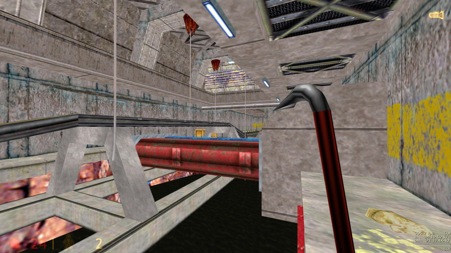 Сцена в Half-Life 1 без освещения Сцена в Half-Life 1 без освещения
