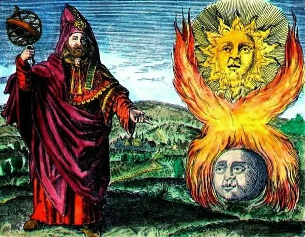 Гермес Трисмегист, сиречь трижды величайший, на книжной иллюстрации 1624 года