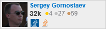 profile for Sergey Gornostaev on Stack Exchange, a network of free, community-driven Q&amp;A sites