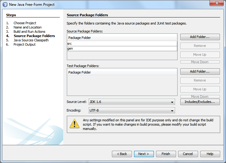 4. Source Package Folders