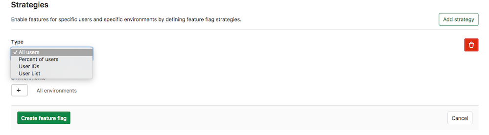 Rename Feature Flag user strategies