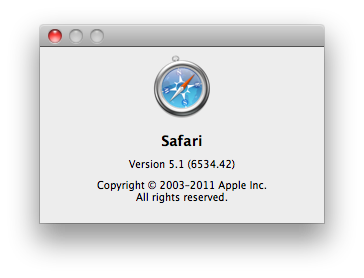 Safari 5.1 About