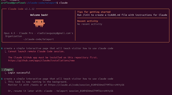 Session Teleportation in Claude Code / Habr