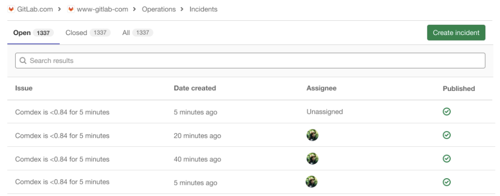 Manually create Incidents from the Incidents List