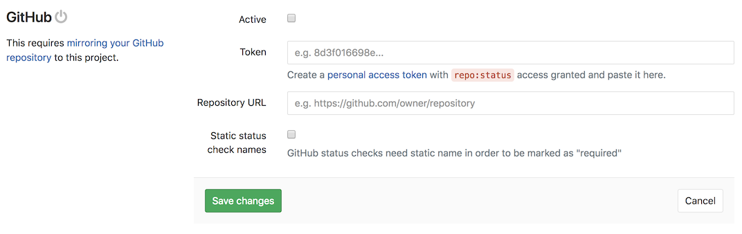 Consistent status-check names for GitHub integration