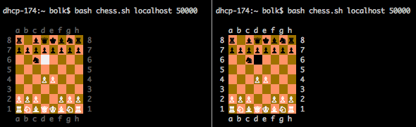 Сетевые шахматы на Bash