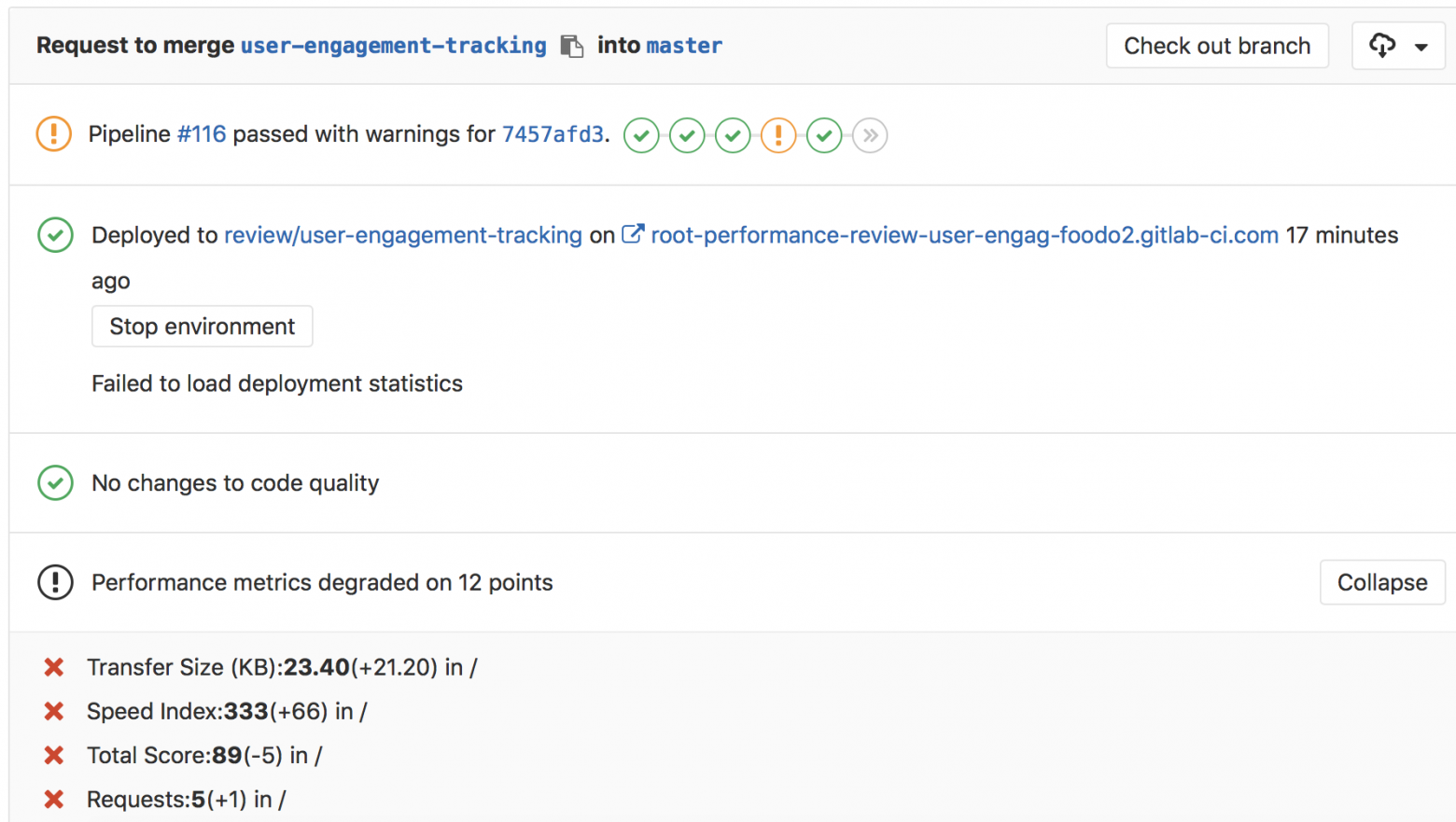 Track additional browser performance metrics