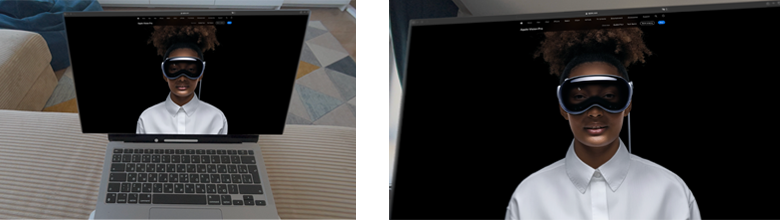 Virtual Display: слева — без растягивания окна, справа — окно растянуто до максимального размера