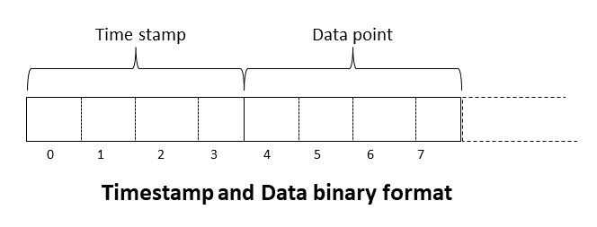 Двоичный формат, используемый для хранения отметки времени и элемента данных
