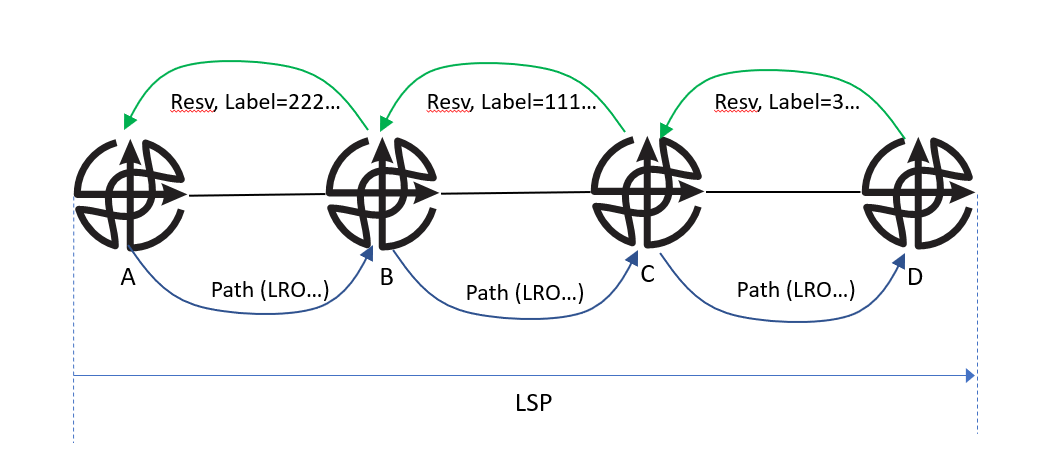 Сигнализация RSVP-TE LSP, где LSP является однонаправленным (simplex)