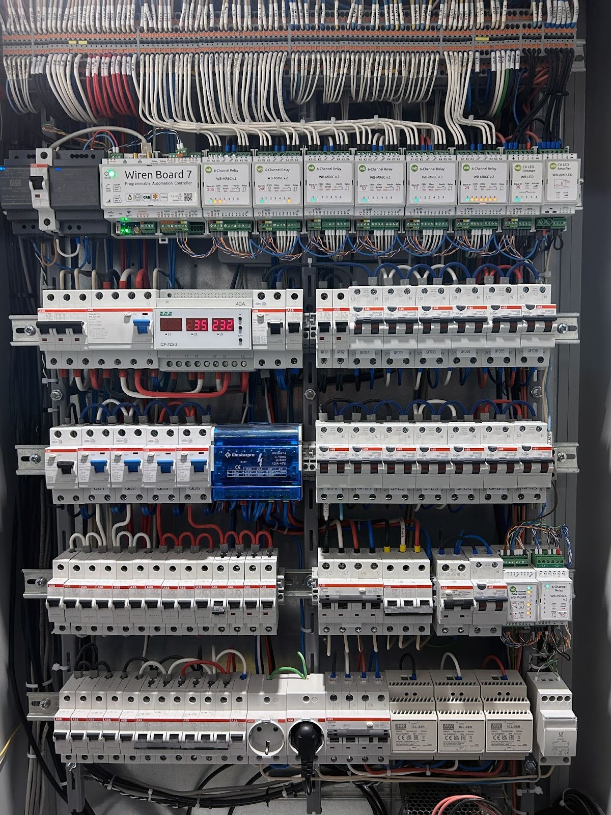 Основной щит SPA-комплекса со вторым контроллером Wiren Board 7