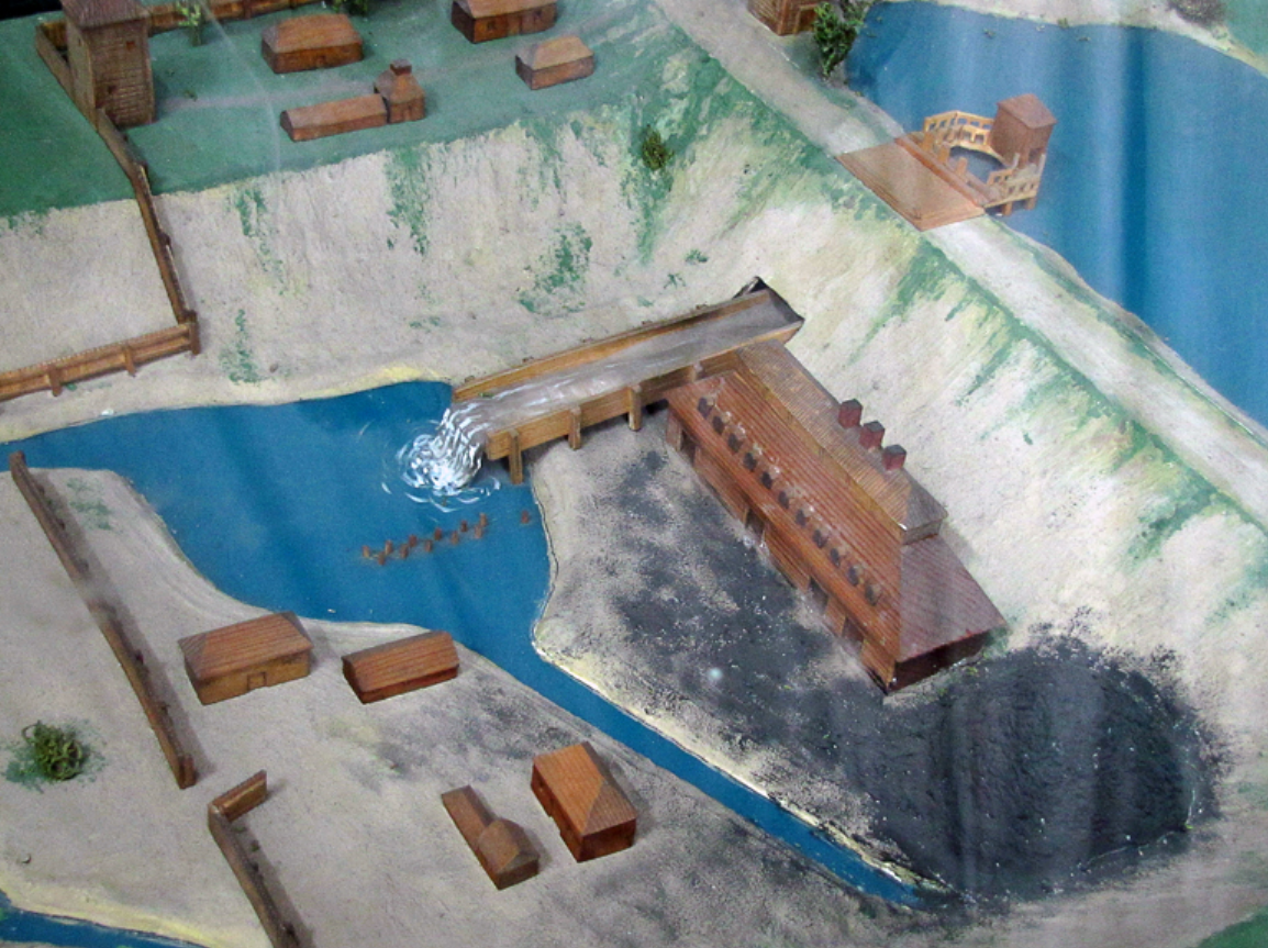 Макет всей фабрики в музее истории Барнаула