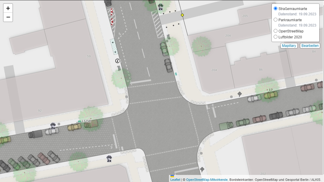Картостиль «Streetscape Map» (Уличный пейзаж) © Alex SeidelНа карте район Берлина Нойкёльн