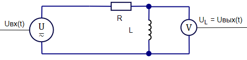 3.6.11 R-L цепь в качестве инерционно-диффернцируемого звена