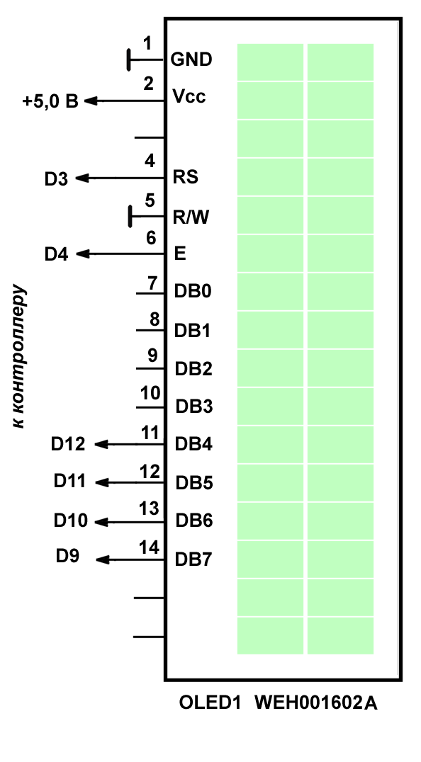 Плата индикации: OLED-дисплей 1602 даты и дня недели Плата индикации: OLED-дисплей 1602 даты и дня недели