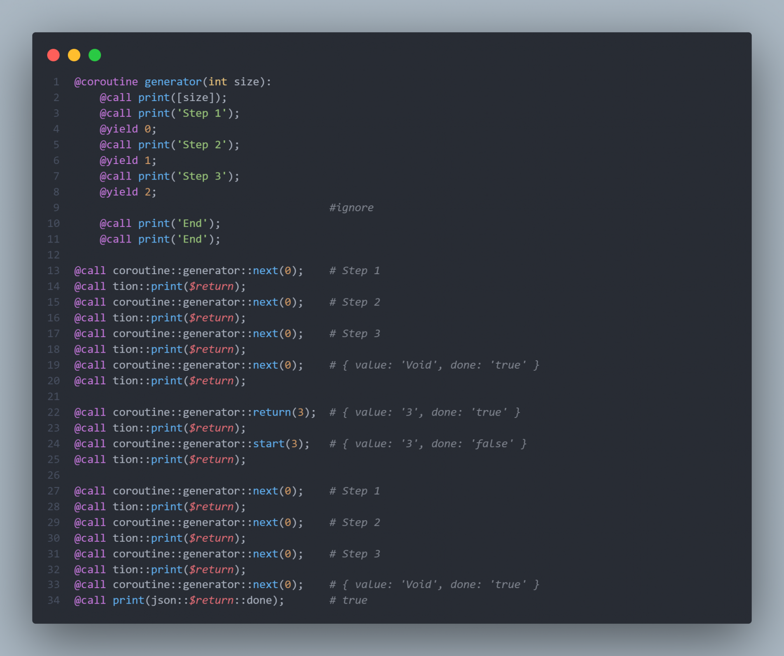 coroutine coroutine