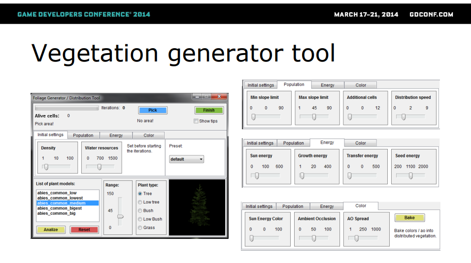 REDengine 3: Vegetation generator tool