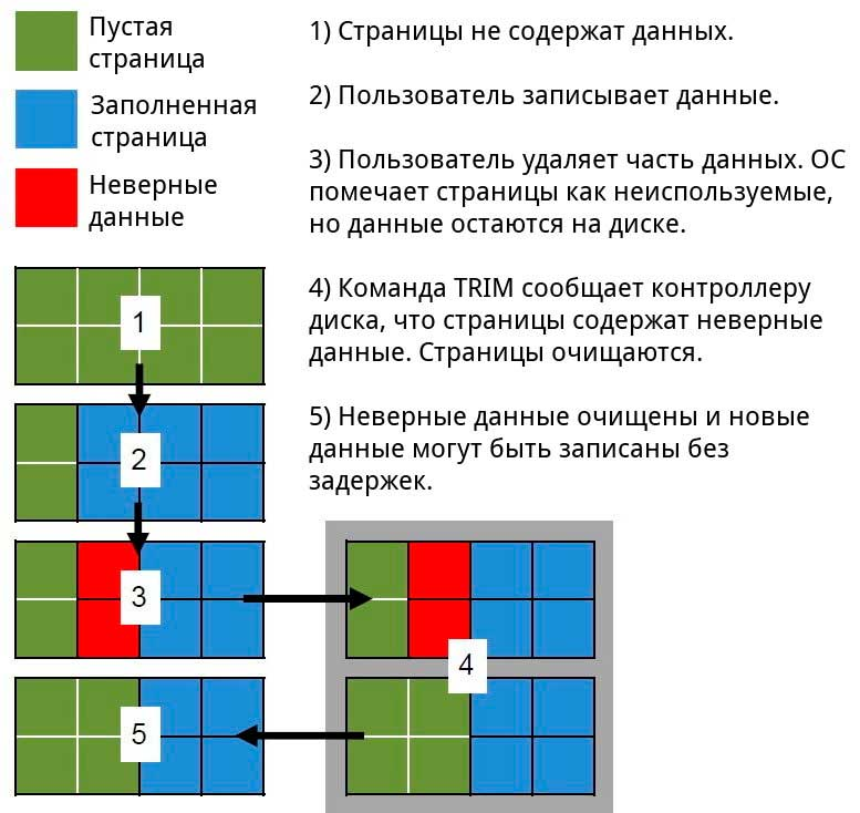 Визуализация работы TRIM