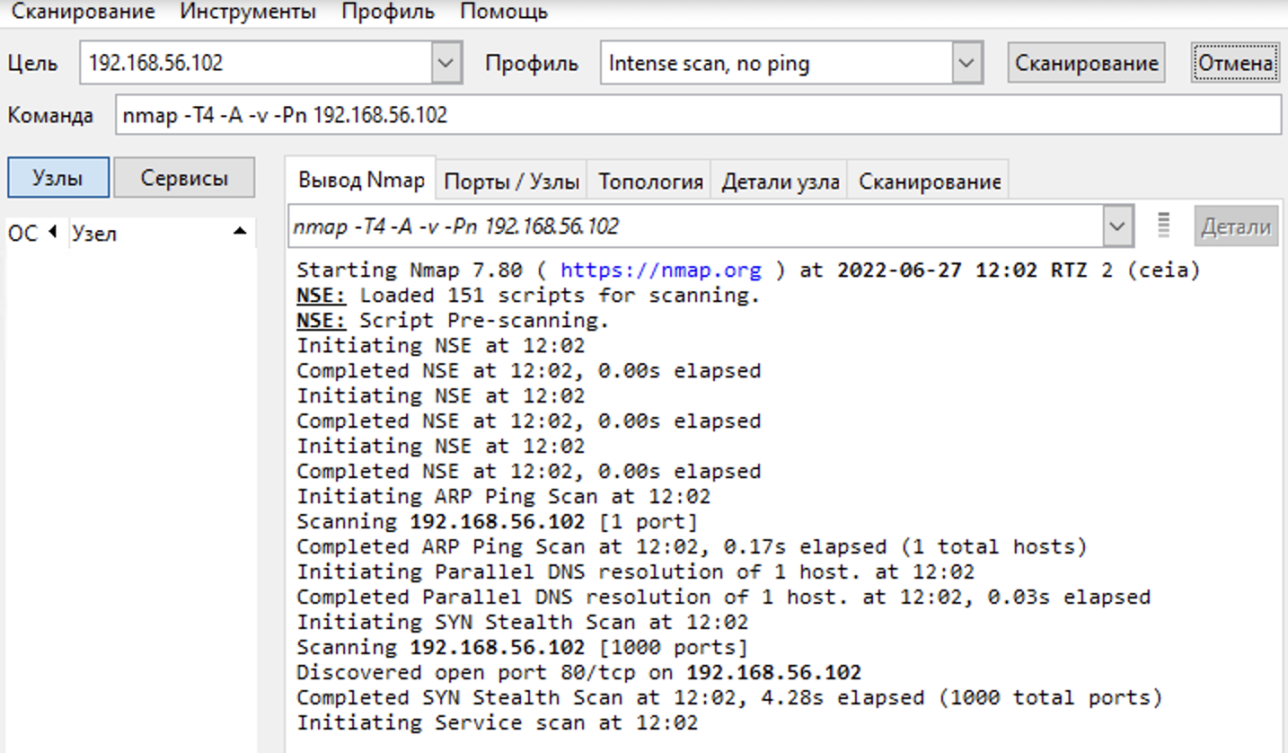 Figure 5. Demonstrating the Nmap interface