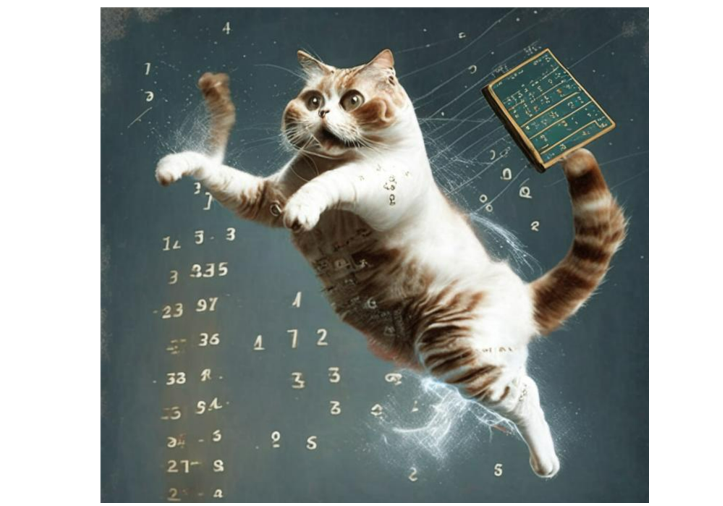 Промт: Математика царица наук кот рассчитывает прыжок*