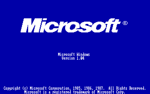 Загрузочный экран Windows 1.04