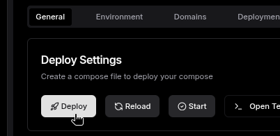 возвращаемся в General и нажимаем Deploy