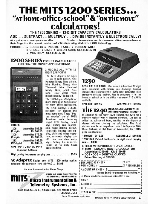 Реклама набора для сборки калькулятора, public domain, via Wikimedia Commons