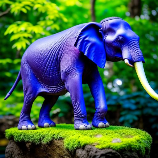 "фиолетовый слон, балансирующий на кончике хобота"
