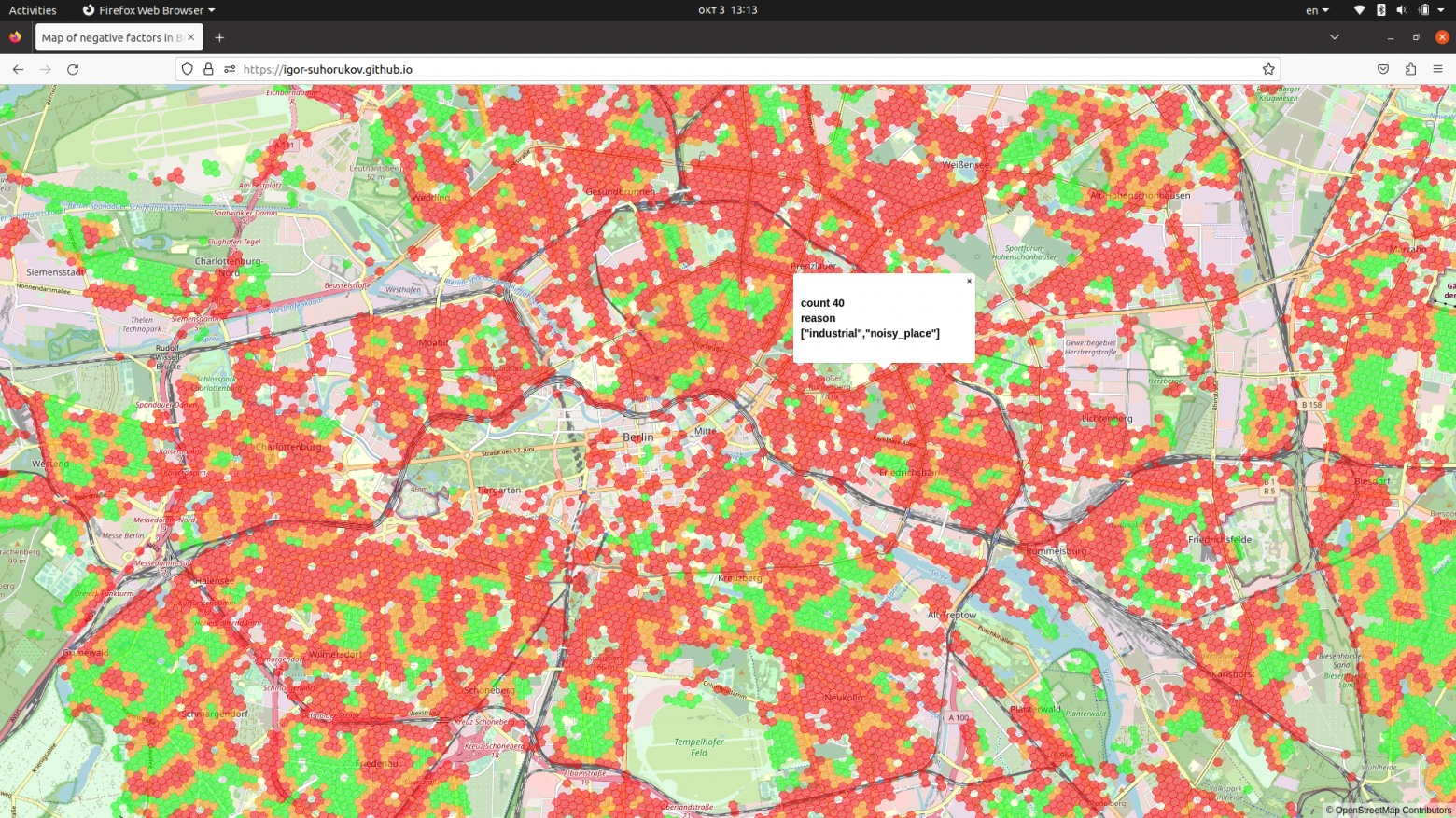 Центр Берлина на интерактивной карте