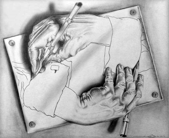 А вот тот самый рисунок М.К. Эшера