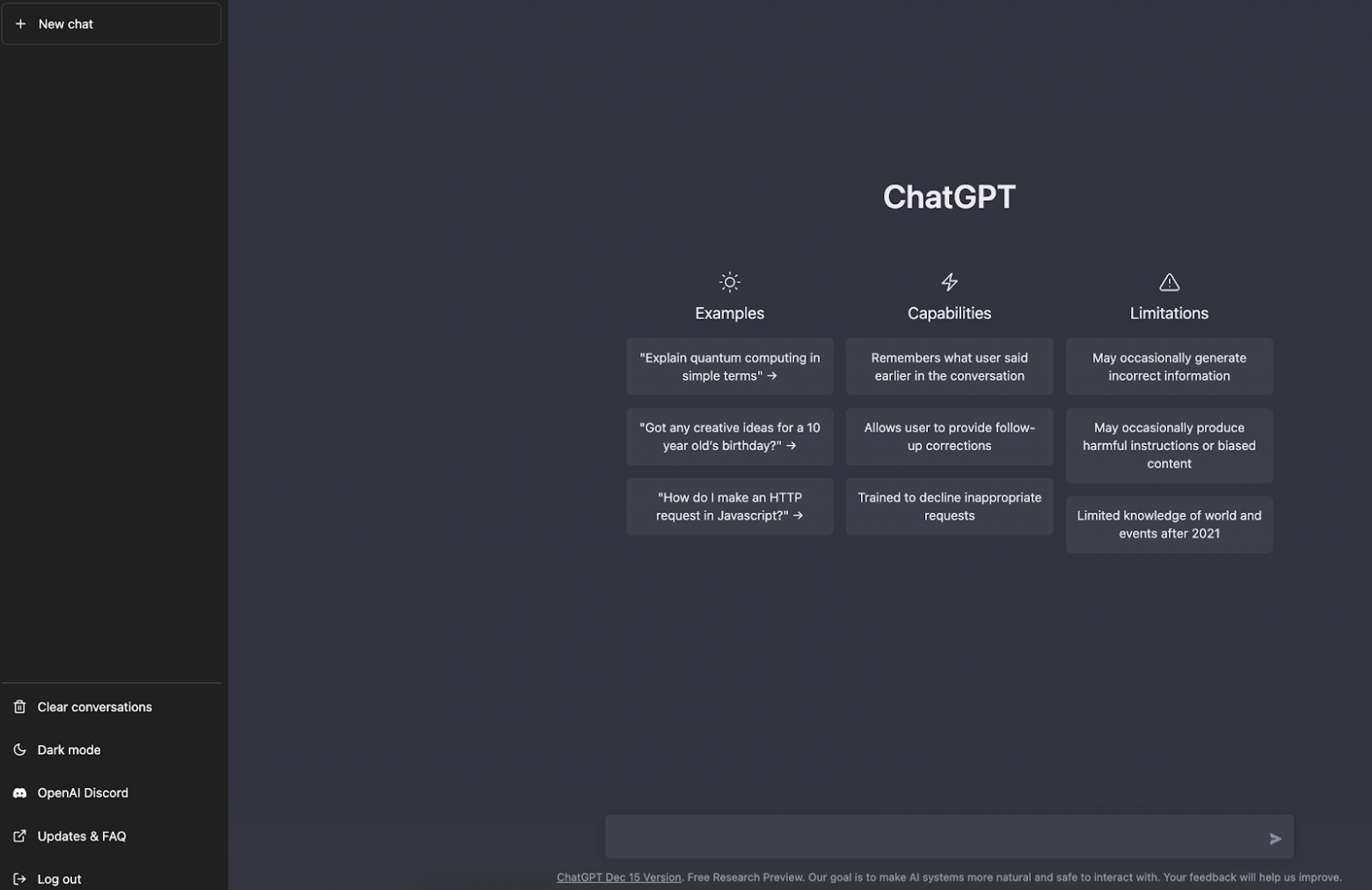 chatgpt free research preview