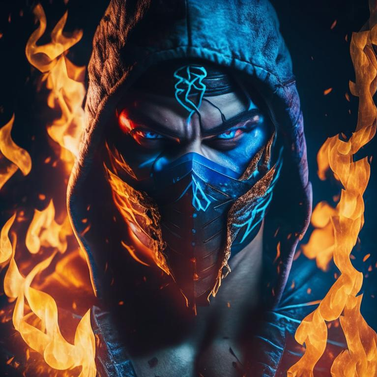 ПРОМТ: a character turnaround of photo of Sub-Zero from the game Mortal Kombat, highly detailed, photography, (fullbody shot), natural lighting, professional, professional lighting, taken with canon dslr, taken with nikon camera,  studio quality, blurry background, shallow depth of field, 4k, featured on Flickr, character turnaround, multiple views of the same character